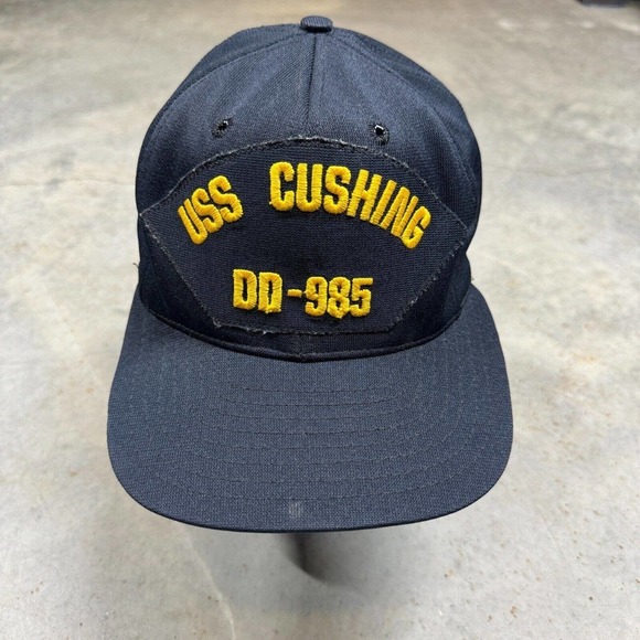 USS Cushing DD-985 Vintage Veteran Navy Hat Snapback USA California Headwear - Picture 1 of 6